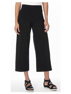 Eileen Fisher Washable Stretch Crepe Wide-Leg Pant | Black, Size XS